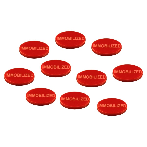 Immobilized Tokens, Red (10) - SPECIAL ORDER!