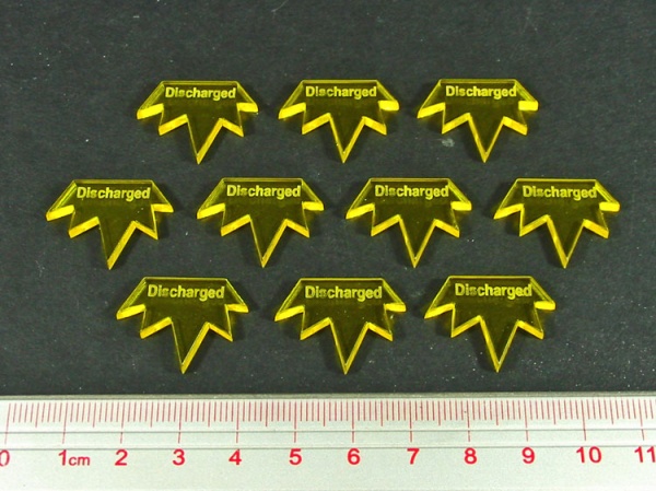 Discharged Tokens, Transparent Yellow (10) - SPECIAL ORDER!