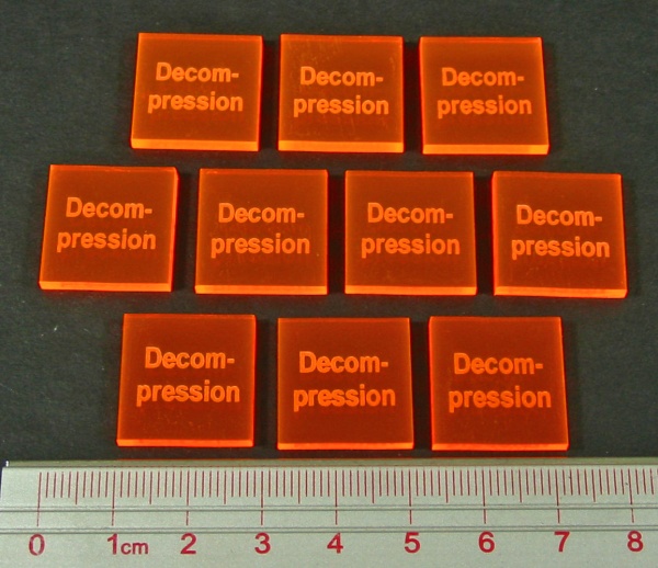 Decompression Tokens, Fluorescent Orange (10) - SPECIAL ORDER!