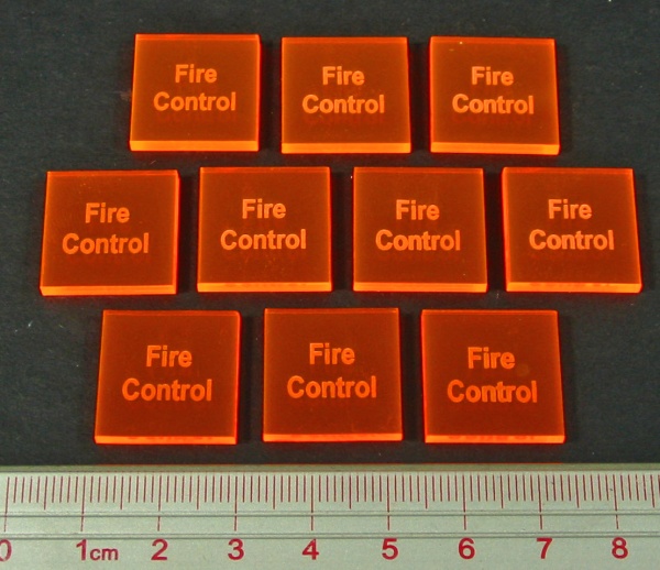 Fire Control Tokens, Fluorescent Orange (10) - SPECIAL ORDER!