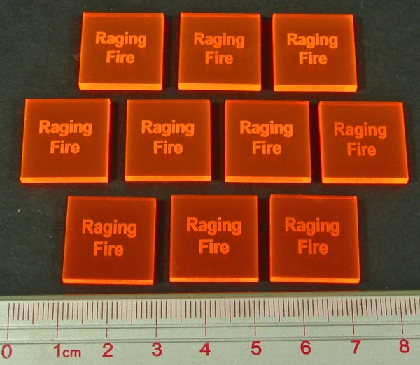 Raging Fire Tokens, Fluorescent Orange (10) - SPECIAL ORDER!