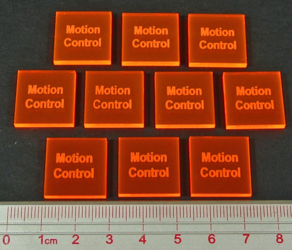 Motion Control Tokens, Fluorescent Orange (10) - SPECIAL ORDER!