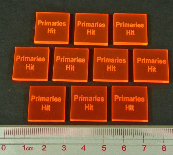 Primaries Hit Tokens, Fluorescent Orange (10) - SPECIAL ORDER!