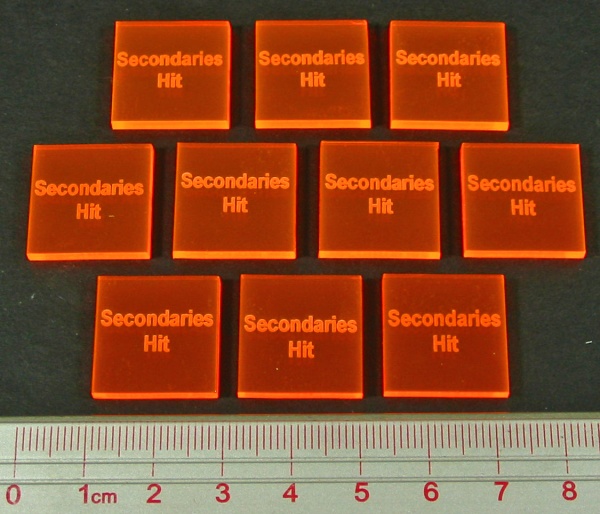 Secondaries Hit Tokens, Fluorescent Orange (10) - SPECIAL ORDER!