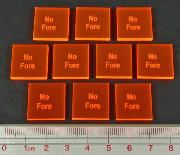 No Fore Tokens, Fluorescent Orange (10) - SPECIAL ORDER!