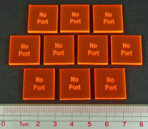 No Port Tokens, Fluorescent Orange (10) - SPECIAL ORDER!