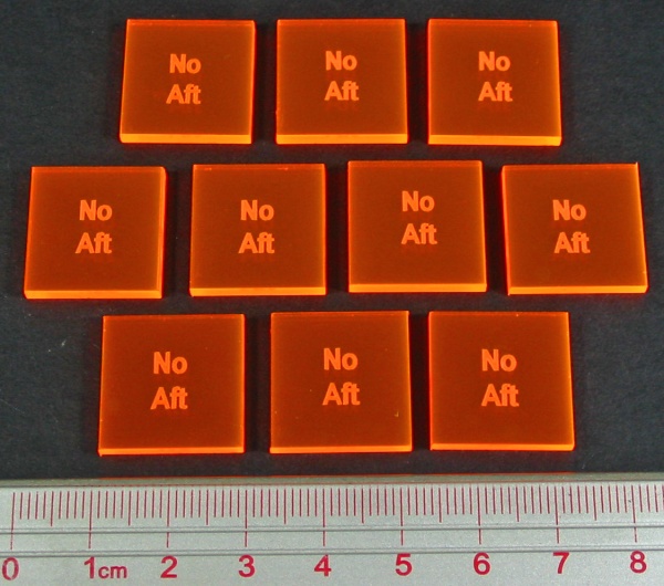 No Aft Tokens, Fluorescent Orange (10) - SPECIAL ORDER!