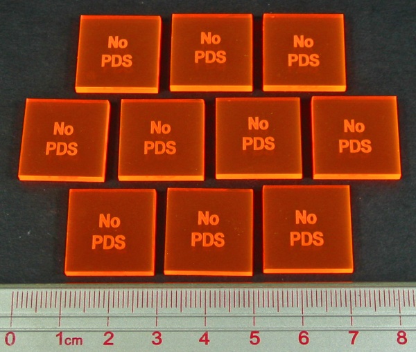 No PDS Tokens, Fluorescent Orange (10) - SPECIAL ORDER!