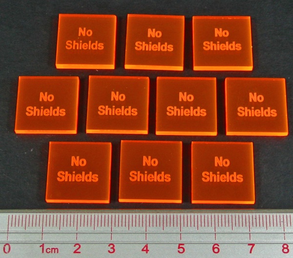 No Shields Tokens, Fluorescent Orange (10) - SPECIAL ORDER!