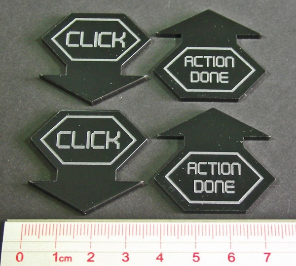 Net Hacker Click Tokens, Black (4) - SPECIAL ORDER!