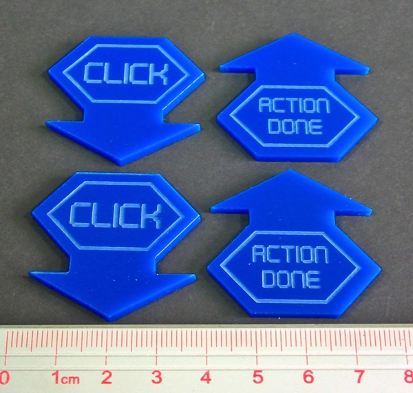 Net Hacker Click Tokens, Blue (4) - SPECIAL ORDER!