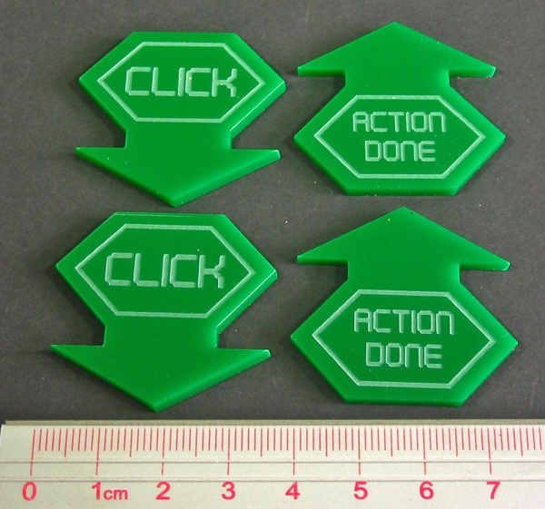 Net Hacker Click Tokens, Green (4) - SPECIAL ORDER!