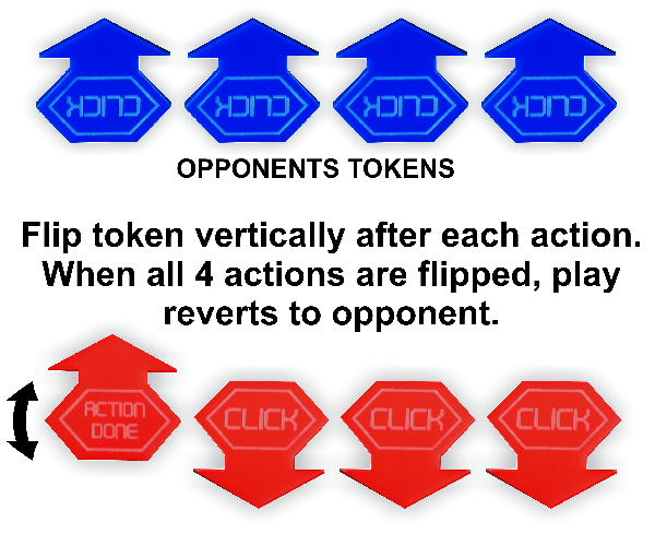 Net Hacker Click Tokens, Red (4) - SPECIAL ORDER!