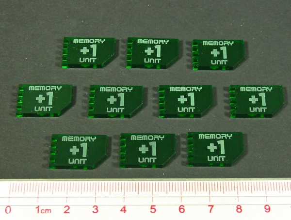 Net Hacker Memory Unit Tokens, Translucent Green (10) - SPECIAL ORDER!