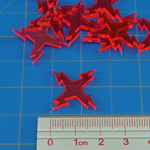 Space Fighter Ion Tokens, Fluorescent Pink (10) - SPECIAL ORDER!