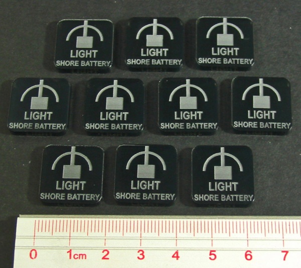 Light Shore battery Tokens, Translucent Grey (10) - SPECIAL ORDER!