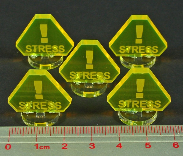 Space Fighter Stress Markers, Fluorescent Yellow (5) - SPECIAL ORDER!