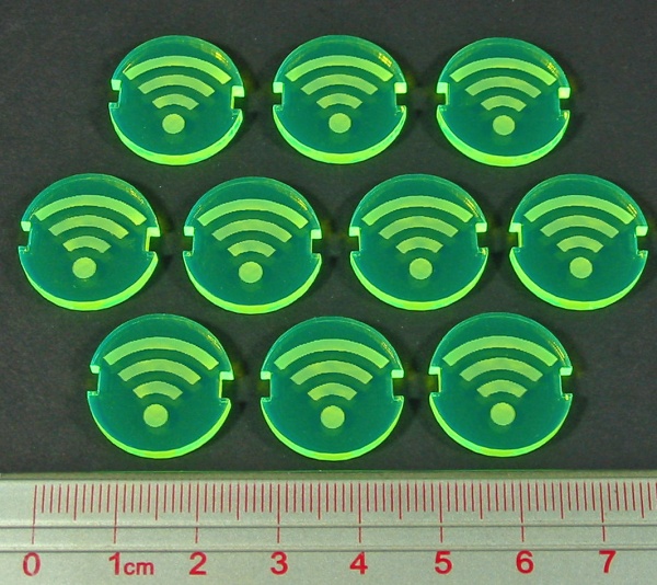 Space Wing, Scan Tokens, Fluorescent Green (10) - SPECIAL ORDER!