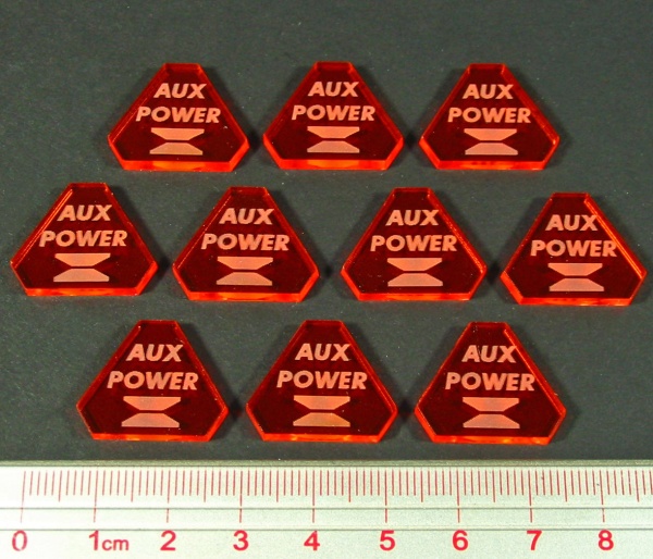 Space Wing Auxiliary Power Tokens, Fluorescent Amber (10) - SPECIAL ORDER!