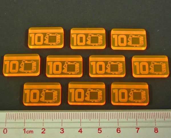 Net Hacker 10-Credit Tokens, Fluorescent Orange (10) - SPECIAL ORDER!