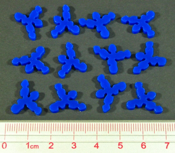 Bug Virus Tokens, Blue (12)