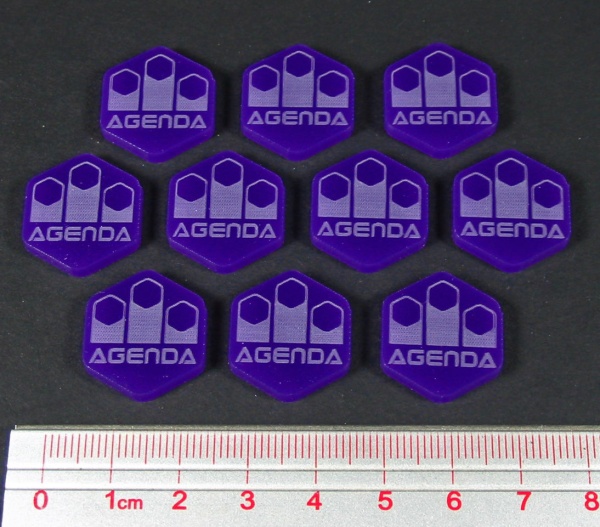 Net Hacker Agenda Tokens, Purple (10) - SPECIAL ORDER!