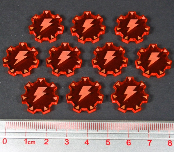 Net Hacker Power Tokens, Fluorescent Amber (10) - SPECIAL ORDER!