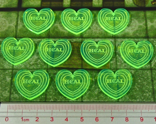 Heal Tokens, Fluorescent Green (10) - SPECIAL ORDER!