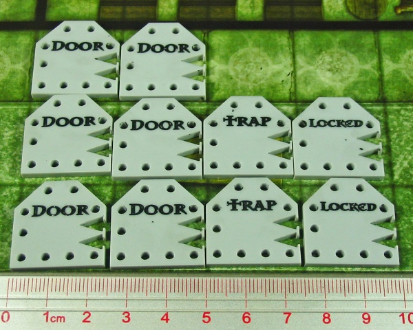 Metal Door Tokens, Grey (10)