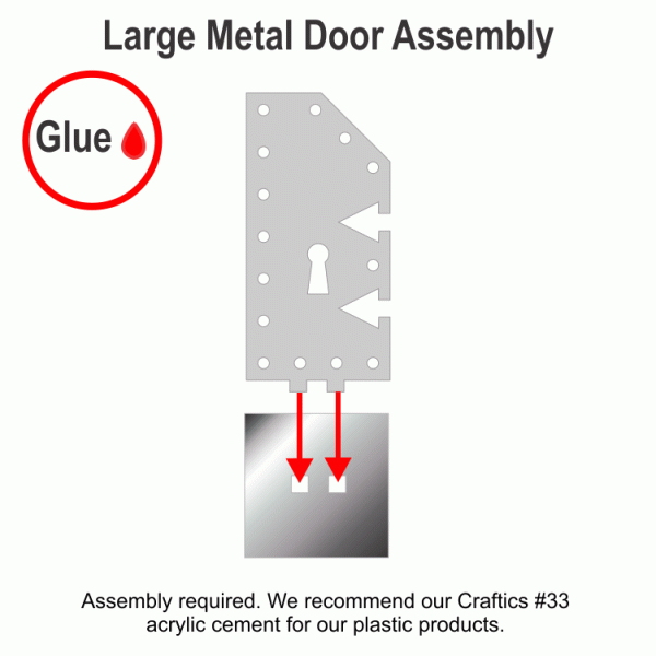 Metal Door Markers, Large, Grey (4)