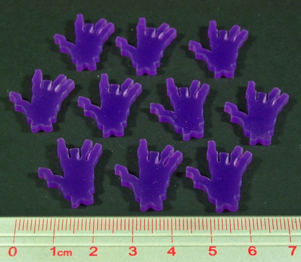 Zombie Hand Tokens, Purple (10) - SPECIAL ORDER!