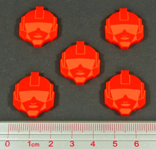 Space Fighter Rebel Elite Pilot Tokens, Orange (5)