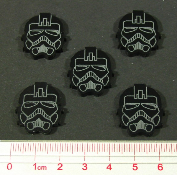 Space Fighter Empire Elite Pilot Tokens, Black (5)