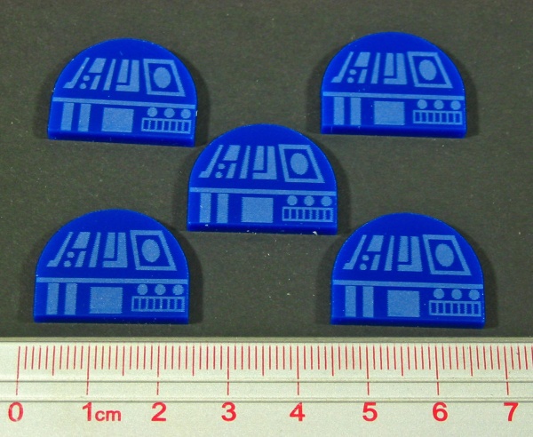 Space Fighter Mech Assist Tokens, Blue (5)