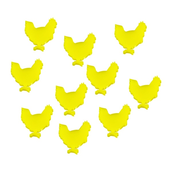 Chicken Tokens, Yellow (10) - SPECIAL ORDER!