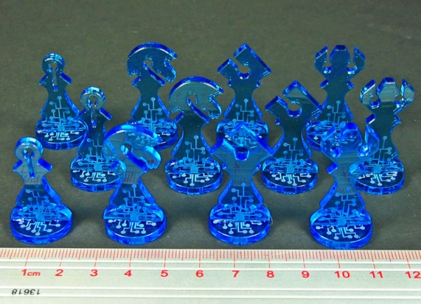 Net Hacker Chess Program Markers, Fluorescent Blue (12) - SPECIAL ORDER!