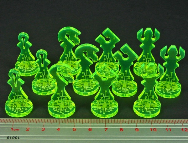 Net Hacker Chess Program Markers, Fluorescent Green (12) - SPECIAL ORDER!