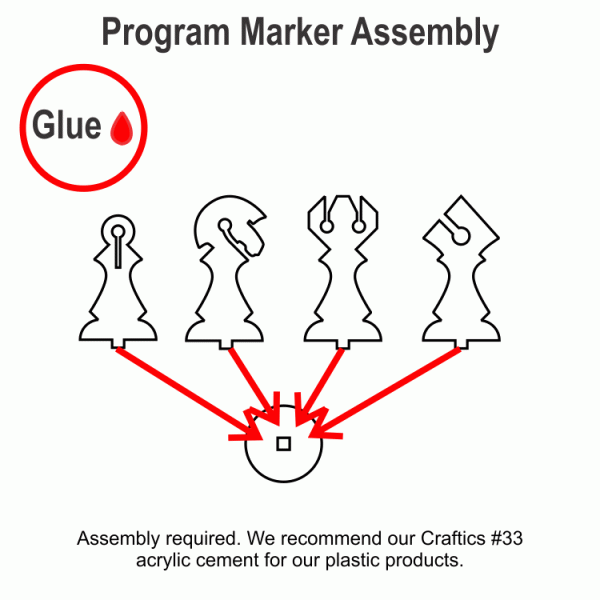 Net Hacker Chess Program Markers, Fluorescent Green (12) - SPECIAL ORDER!