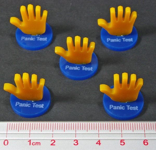 Fantasy Battle Panic Test Markers, Gold & Blue (5) - SPECIAL ORDER!