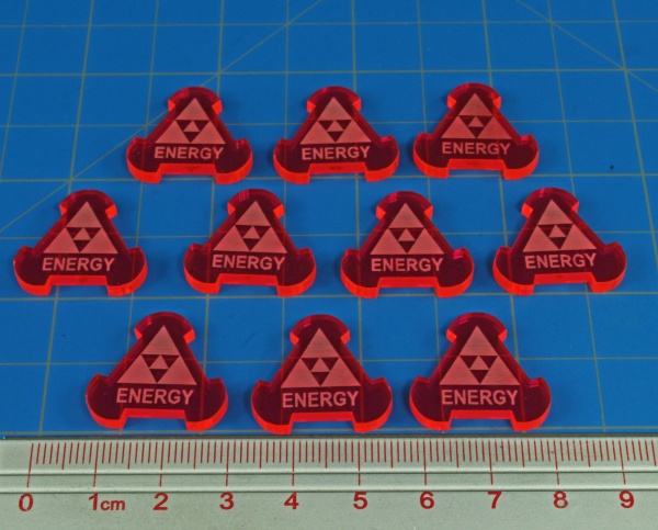 Space Fighter Energy Tokens, Fluorescent Pink (10) - SPECIAL ORDER!