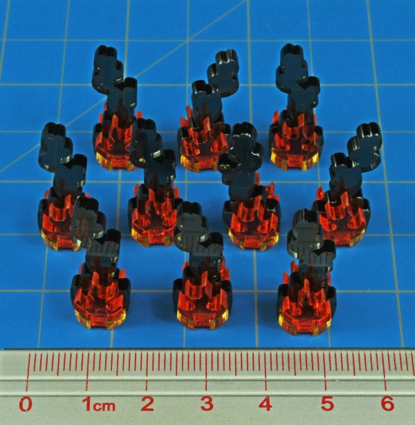 Flaming Wreckage Markers, Micro (10)