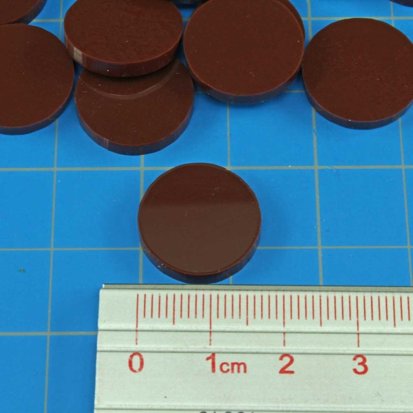 18mm Circular Game Tokens, Brown (25) - SPECIAL ORDER!