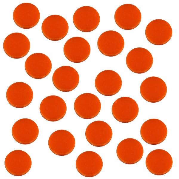 18mm Circular Game Tokens, Orange (25) - SPECIAL ORDER!