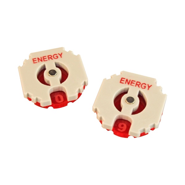 Space Fighter Energy Dials, Fluorescent Pink & Grey (2) - SPECIAL ORDER!