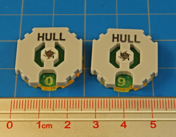 Space Fighter Hull Dials, Fluorescent Yellow & Grey (2) - SPECIAL ORDER!