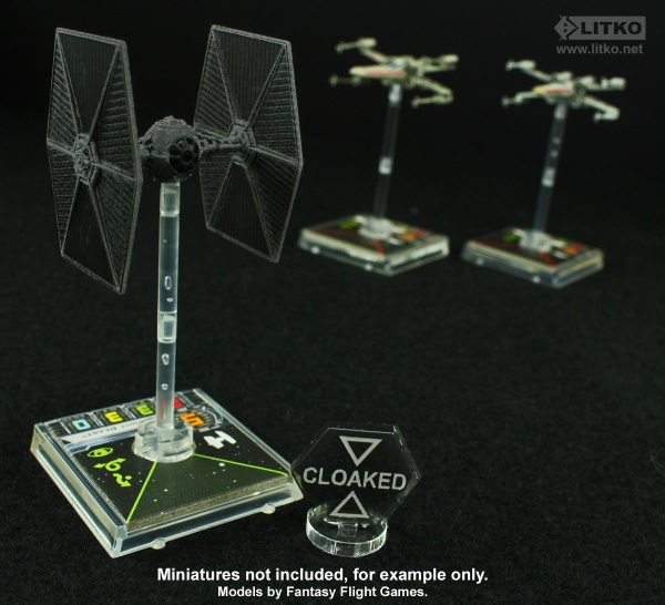 Space Fighter Cloaked Markers, Translucent Grey (5) - SPECIAL ORDER!