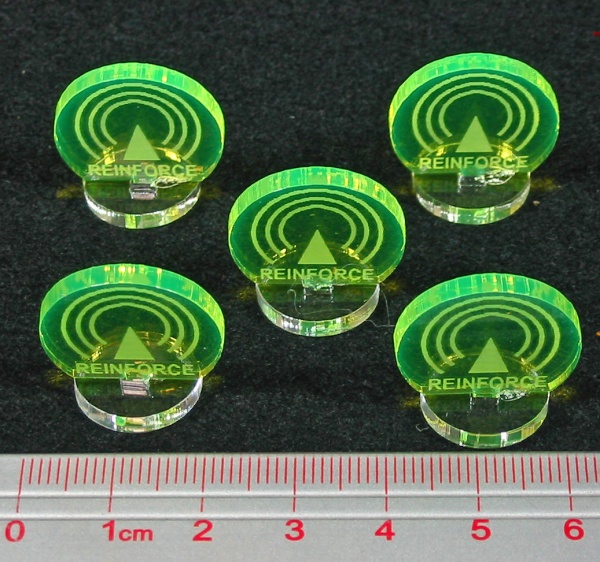 Space Fighter Reinforce Markers, Fluorescent Green (5) - SPECIAL ORDER!