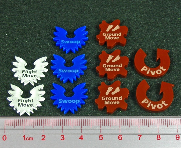 Dragon Wing Movement Token Set, Multi-Color (10) - SPECIAL ORDER!