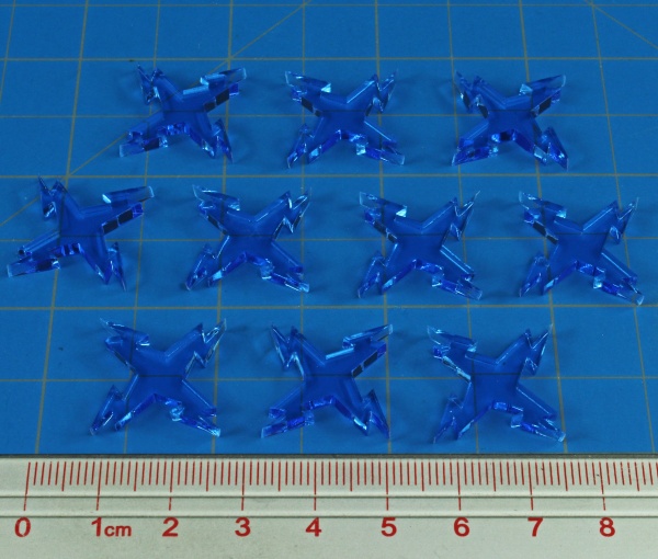 Space Fighter Ion Tokens, Fluorescent Blue (10) - SPECIAL ORDER!