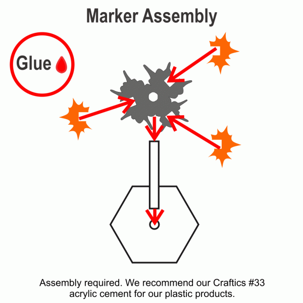 Naval Mini Flak Markers (5) - SPECIAL ORDER!